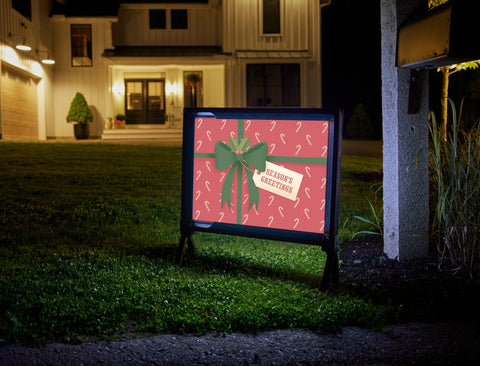 Seasons Greetings Gift Lumilawn Sign