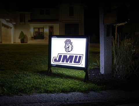 White JMU Duke Dog Yard Sign