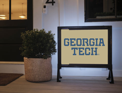 Georgia Tech Wordmark Gold Yard Sign