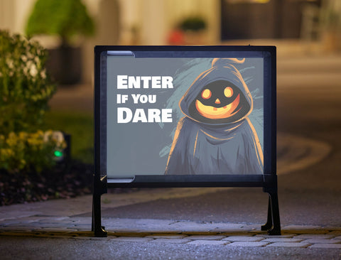 Enter If You Dare Halloween Yard Sign