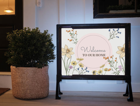 Delicate Welcome Yard Sign