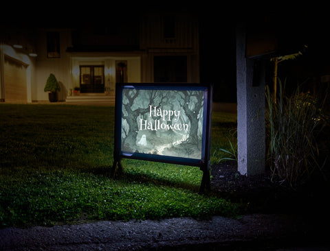 Happy Halloween Ghost Yard Sign