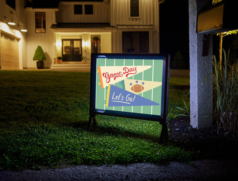 Football Pennant Lumilawn Sign