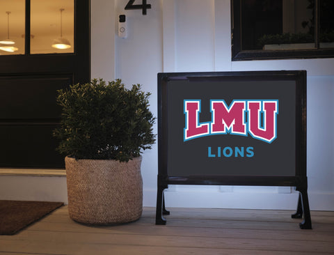 LMU Lions Mark Black Yard Sign