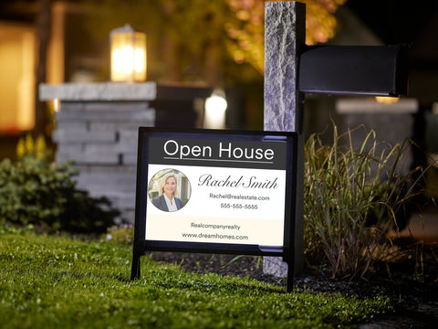 Delicate Real Estate Open House Yard Sign