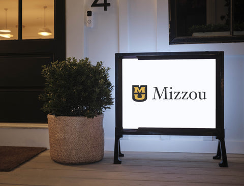 Missouri Mizzou Institutional Mark White Lumilawn Sign