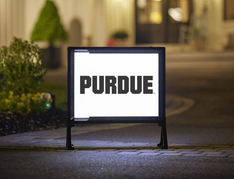 Purdue White Lumilawn Sign