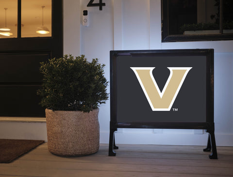 Vanderbilt University Athletic Mark Black Yard Sign