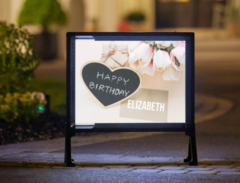 Custom More Than Flowers Birthday Yard Sign