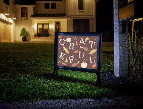 Grateful Yard Sign