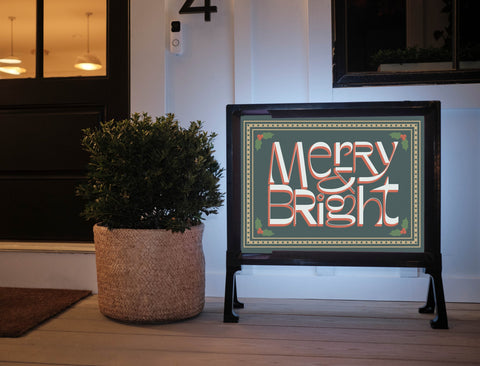 Merry & Bright Lumilawn Sign