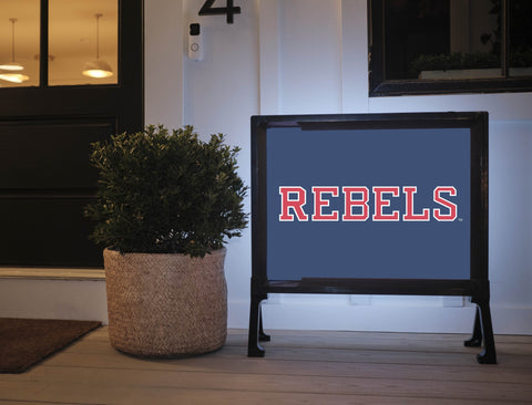 Mississippi Rebels Navy Lumilawn Sign