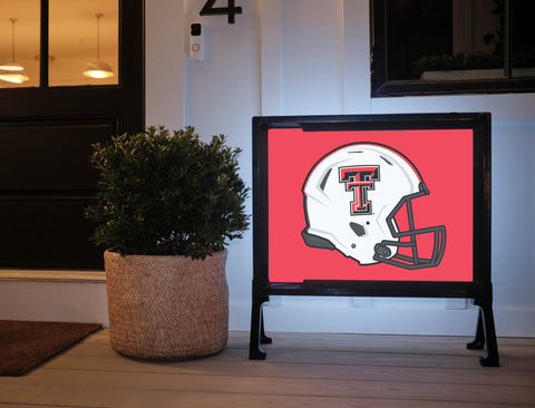 Texas Tech White Helmet Yard Sign