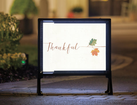 Thankful Simple Fall Lumilawn Sign