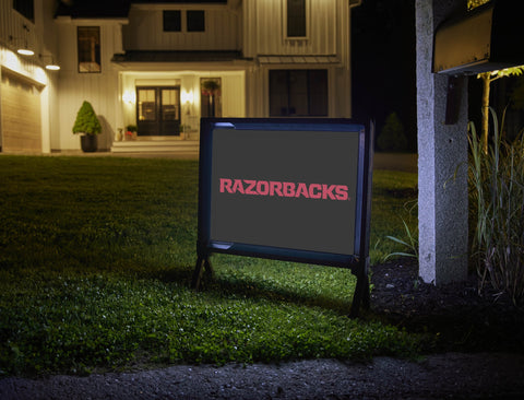 Arkansas Razorbacks Wordmark Black Yard Sign