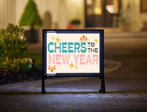 Cheers to the New Year Yard Sign