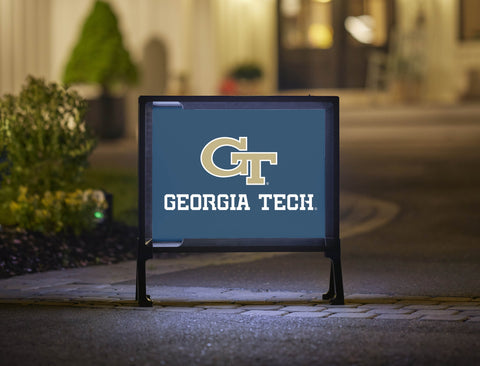 Georgia Tech Athletics Wordmark Navy Lumilawn Sign