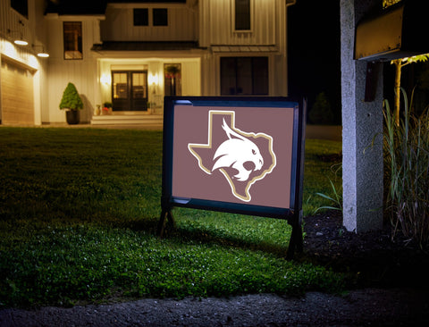 Texas State Mark Maroon Yard Sign