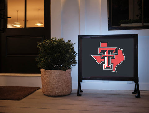 Texas Tech State Black Lumilawn Sign