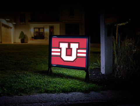 Utah Utes Stripe Red Yard Sign