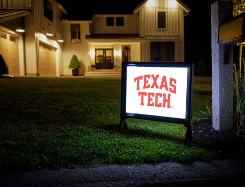 Texas Tech White Lumilawn Sign