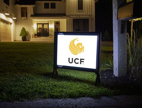 UCF Institutional Mark White Lumilawn Sign