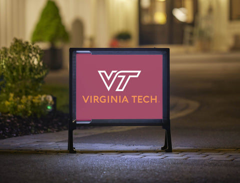 Virginia Tech Institutional Mark Maroon Lumilawn Sign