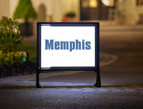 Memphis White Yard Sign