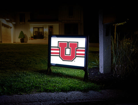 Utah Utes Stripe White Yard Sign