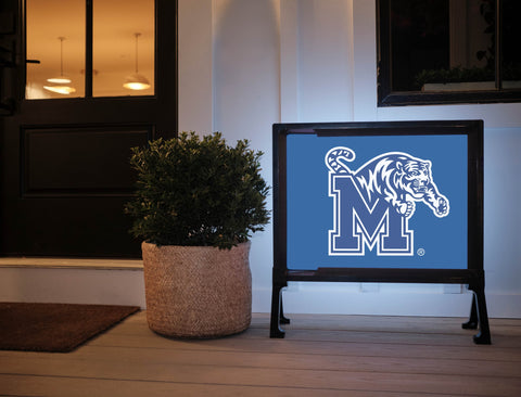 Memphis M Tiger Blue Lumilawn Sign