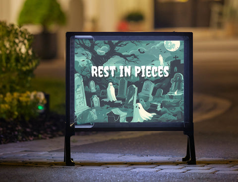 Rest In Pieces Halloween Yard Sign