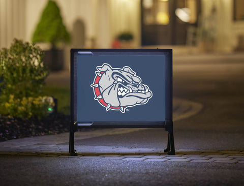 Gonzaga Bulldog Mascot Blue Lumilawn Sign