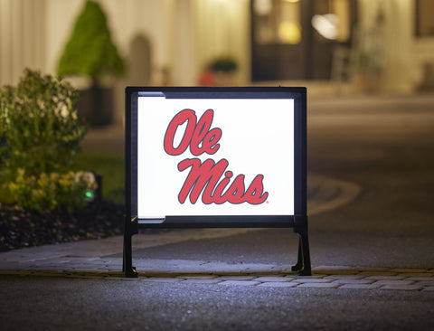 Mississippi Ole Miss White Lumilawn Sign