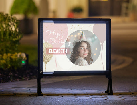 Custom Birthday Portrait Yard Sign