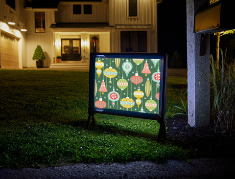 Christmas Ornaments Yard Sign