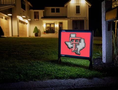 Texas Tech State Red Lumilawn Sign