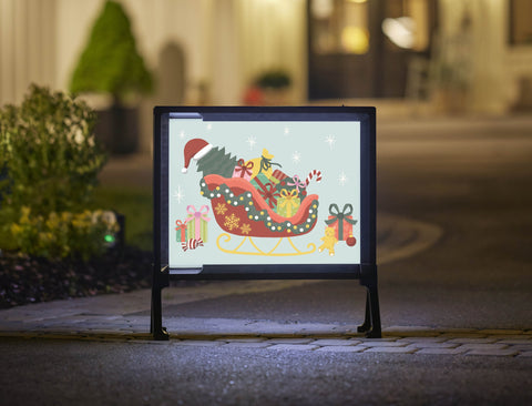 Santa's Sleigh Yard Sign