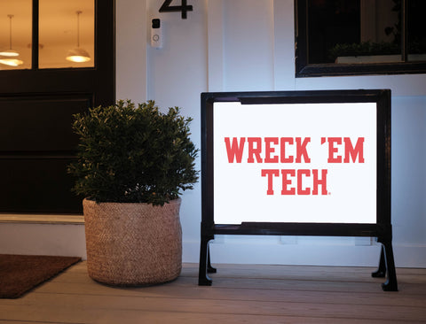 Texas Tech Wreck 'Em White Yard Sign