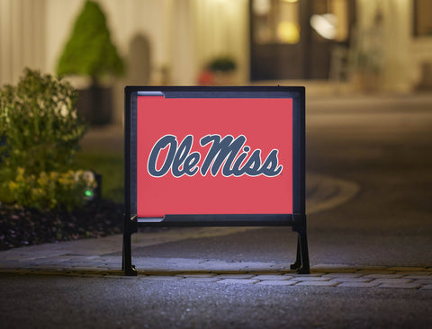 Mississippi Ole Miss Horizontal Red Lumilawn Sign