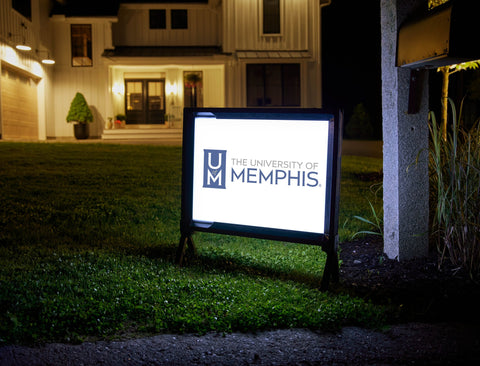 Memphis UM Wordmark White Yard Sign