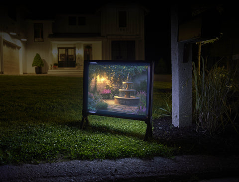 Secluded Garden At Twilight Yard Sign