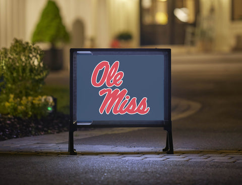 Mississippi Ole Miss Navy Lumilawn Sign