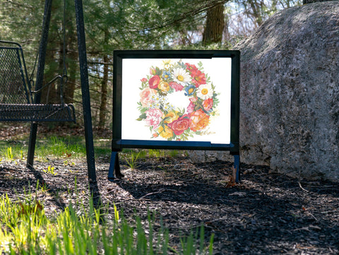 Summer Wreath Outdoor Decor Print Yard Sign