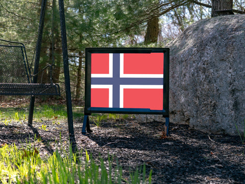 Flag Norway Lumilawn Sign