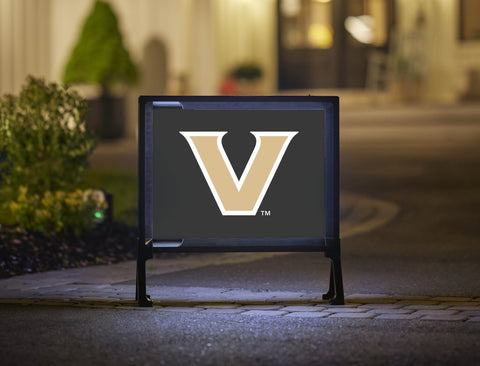 Vanderbilt University Athletic Mark Black Yard Sign