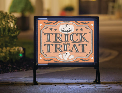 Trick Or Treat Halloween Classic Lumilawn Sign