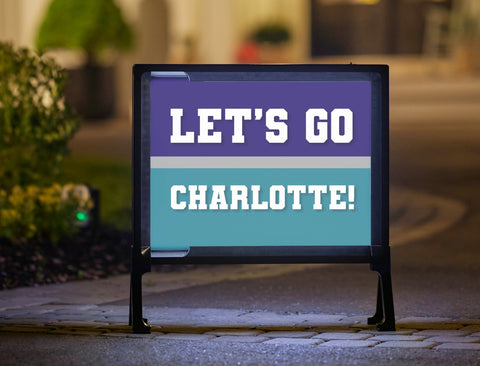 Charlotte Professional Basketball Fandom Yard Sign