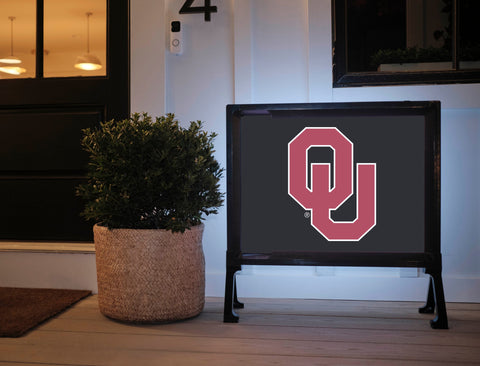 Oklahoma Athletics Mark Black Yard Sign