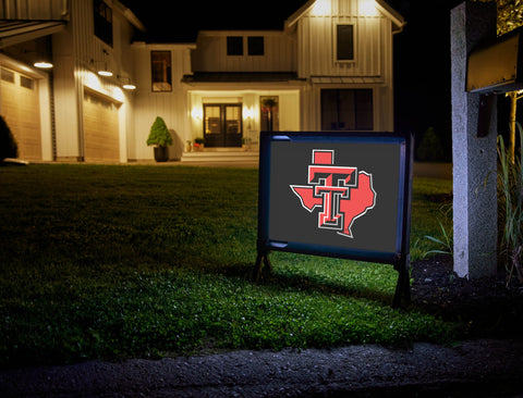 Texas Tech State Black Lumilawn Sign