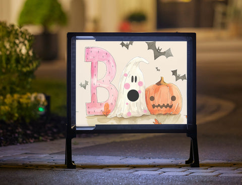 BOO Ghost Halloween Yard Sign